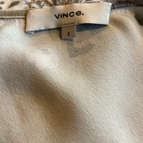 Vince Satin Hazy Blossom Cowl Neck Long Midi Slip Dress in Celery Floral Size 2 - Picture 5 of 7